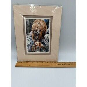 JODY BERGSMA Art Print Bear Clan Dream Catcher Fish Art 8x10,Preowned condition